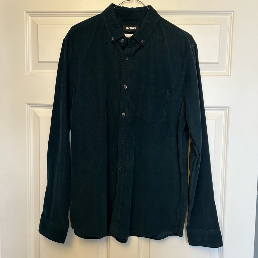Express Men’s Corduroy Long Sleeve Shirt